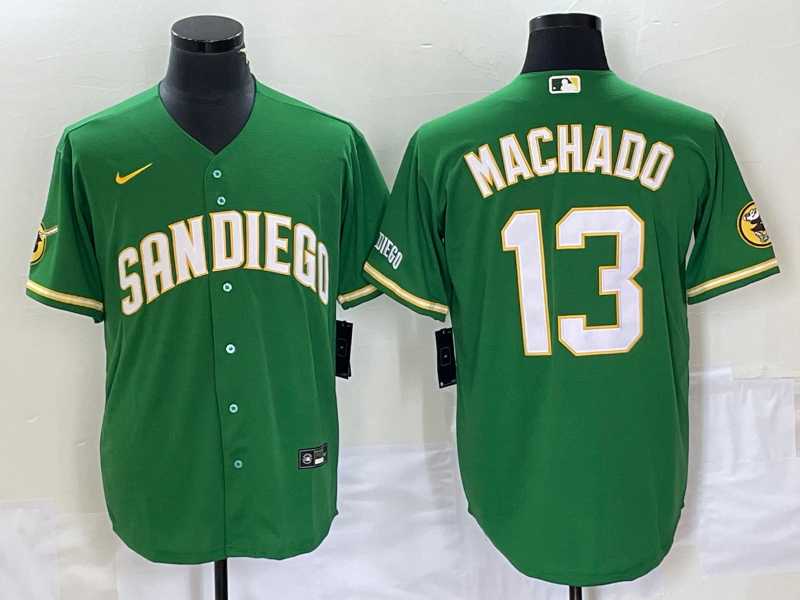 Men's San Diego Padres #13 Manny Machado Green Cool Base Stitched Baseball Jersey,We sell and wholesale Men's San Diego Padres #13 Manny Machado Green Cool Base Stitched Baseball Jersey on line form chian!
